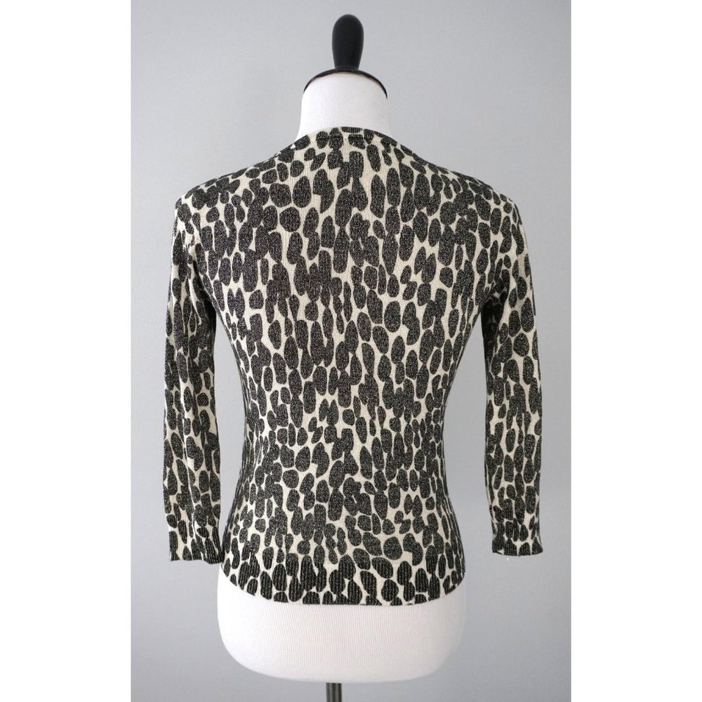 Joseph A Multicolor Leopard Cat Print Metallic Fi… - image 3